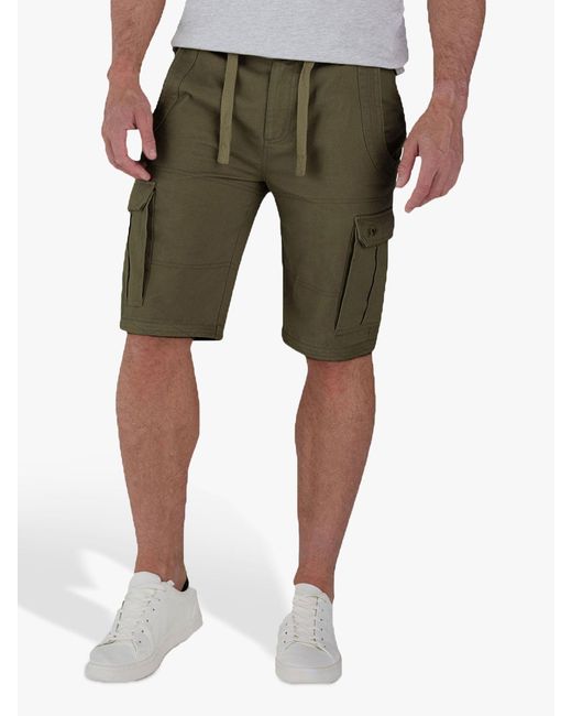 Raging Bull Green Cargo Shorts for men