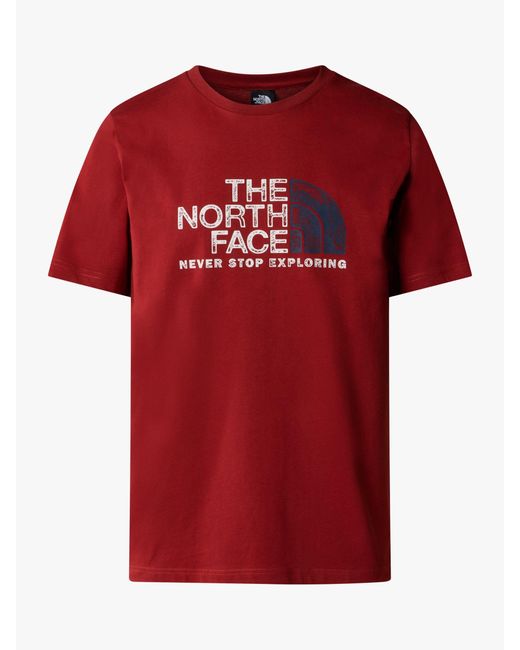 The North Face Red Short Sleeve Rust T-shirt for men