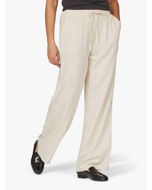 Sisters Point White Ella Loose Fitted Trousers