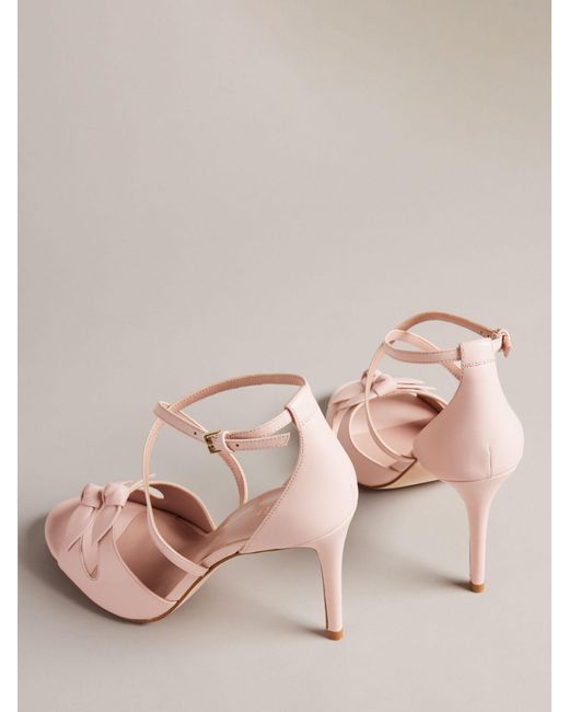 Ted Baker Pink Bicci Bow Stiletto Heel Sandals