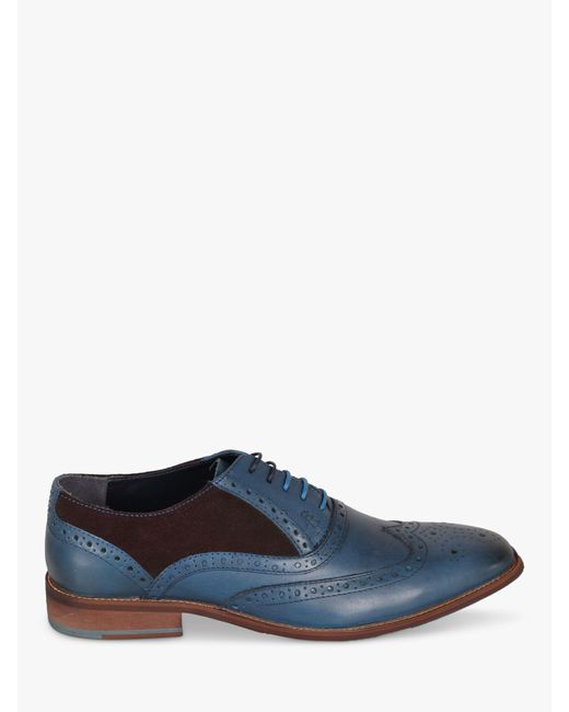 Silver Street London Blue Amen Collection Waterford Leather Brogues for men
