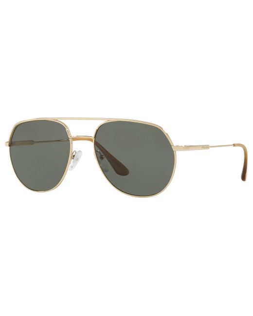 Prada Metallic Pilot-frame Sunglasses for men