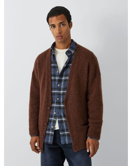 La Paz Brown Queiroz Long Sleeve Knitted Cardigan for men