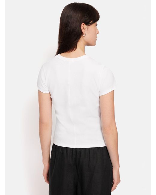 Jigsaw White Fine Cotton T-shirt