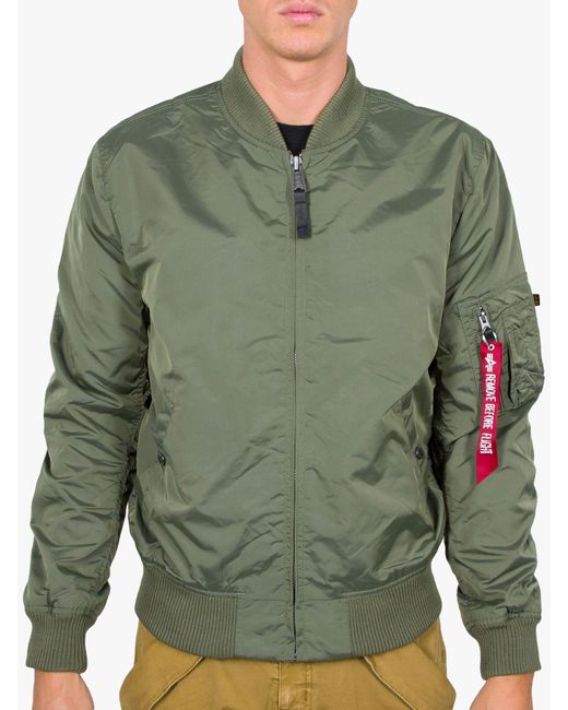 Alpha Industries Green Ma1 Tt Slim Fit Bomber Jacket for men