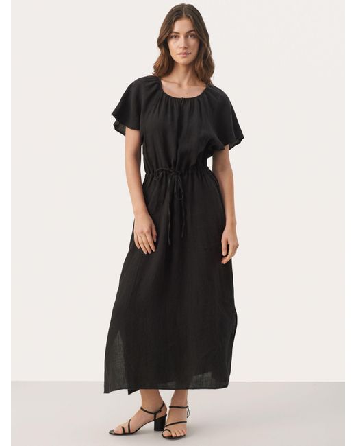 Part Two Black Geoline Short Sleeves Maxi Dress