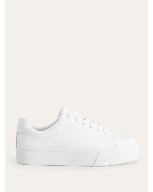 Boden Natural Leather Flatform Trainers