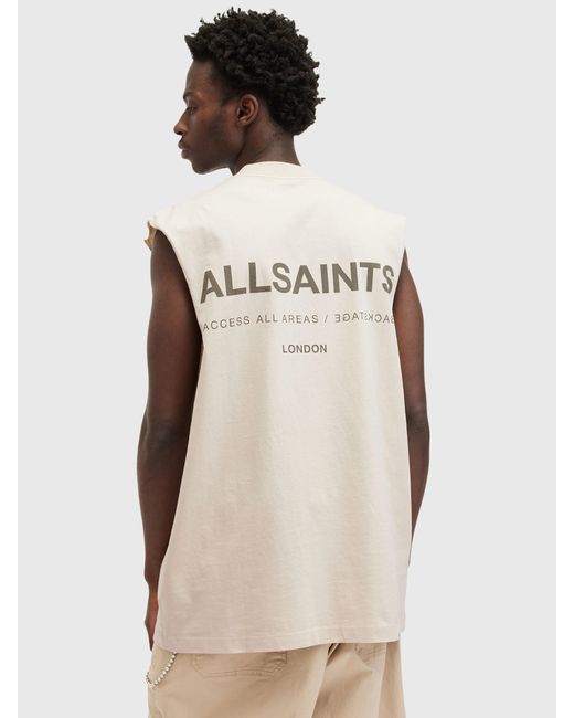 AllSaints Natural Access Sleeveless Crew T-shirt for men