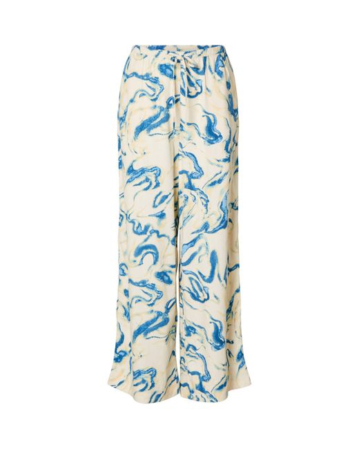 SELECTED Blue Fiorella Abstract Print Trousers