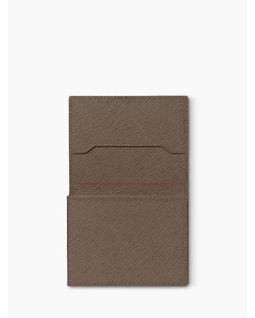 Montblanc Brown Sartorial Trio Leather Card Holder for men