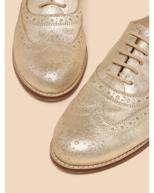 White Stuff Natural Lace Up Leather Brogues