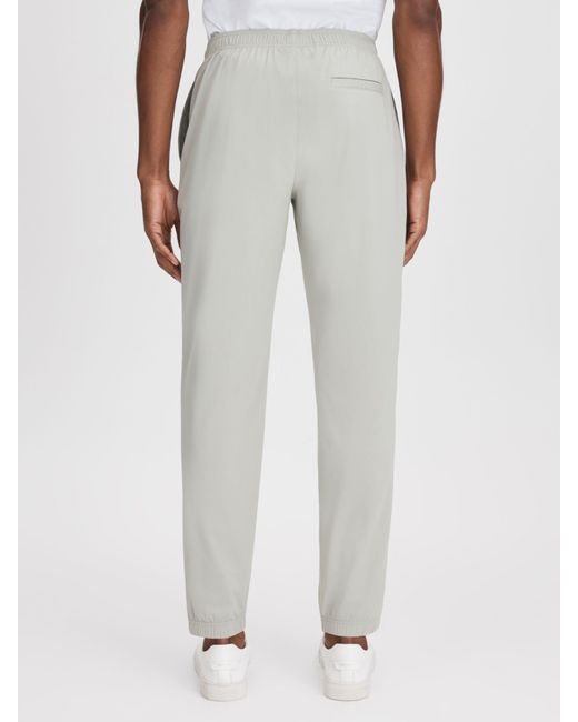 Reiss White Rival Straight Fit Technical Trousers for men