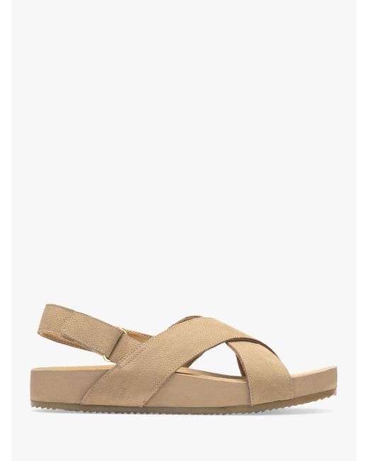 Hush Puppies Natural Mylah Leather Slingback Sandals