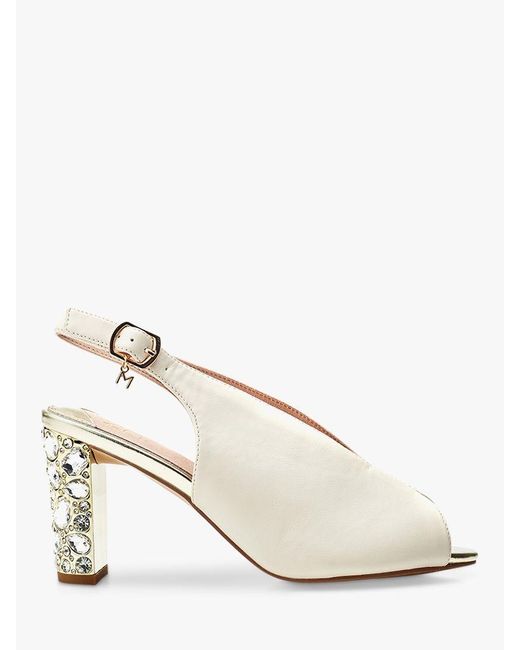 Moda In Pelle White Melonia Block Heel Sandals