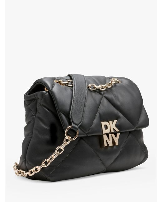 DKNY Black Red Hook Leather Crossbody Bag