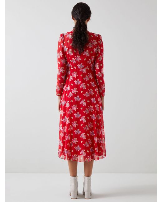 Leith floral print midi cheap dress