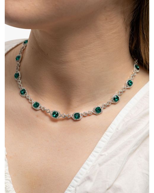 Jon Richard Metallic Emerald Infinity Allway Necklace