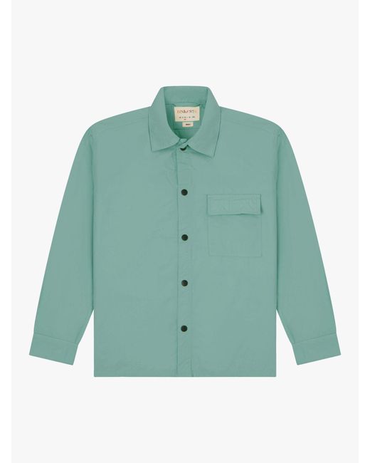 Uskees Green Button Overshirt for men