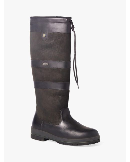 Dubarry Black Galway Leather Knee Boots