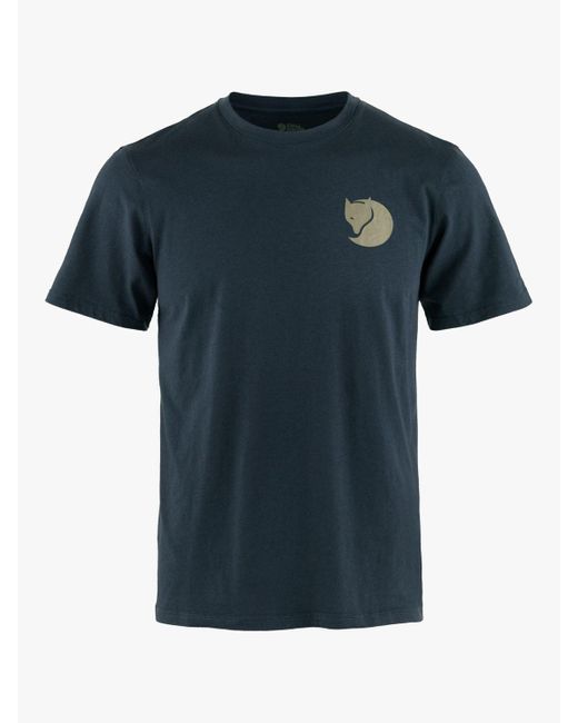 Fjallraven Blue Walk With Nature T-shirt for men