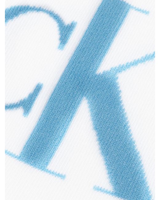 Calvin Klein Blue Logo Crew Socks for men