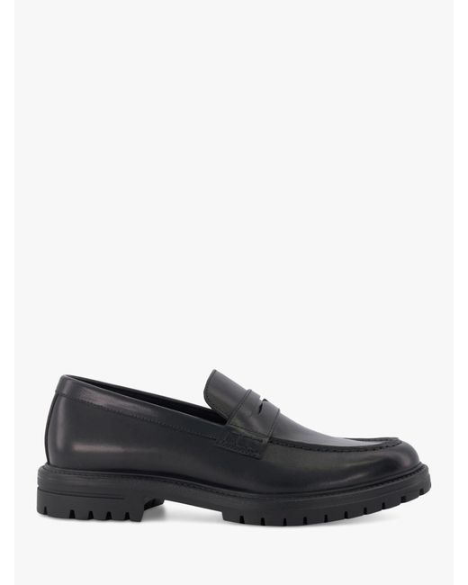 Dune Black Banking Cleated Sole Penny Loafers for men