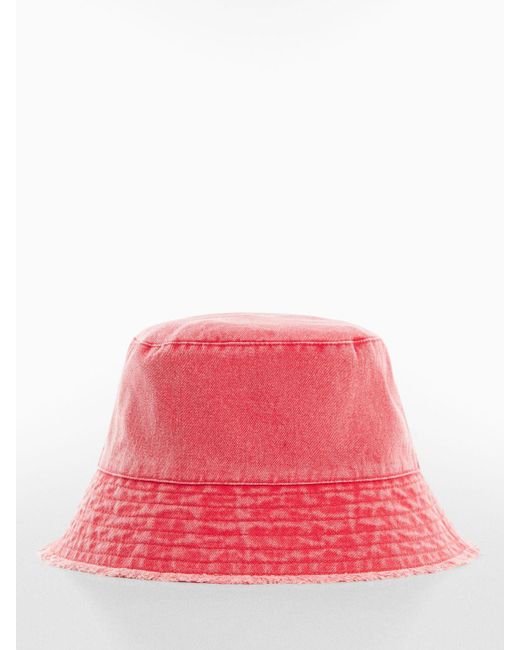 Mango Pink Denim Bucket Hat