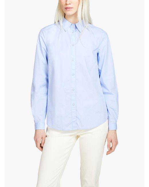 Sisley Blue Regular Fit Poplin Shirt