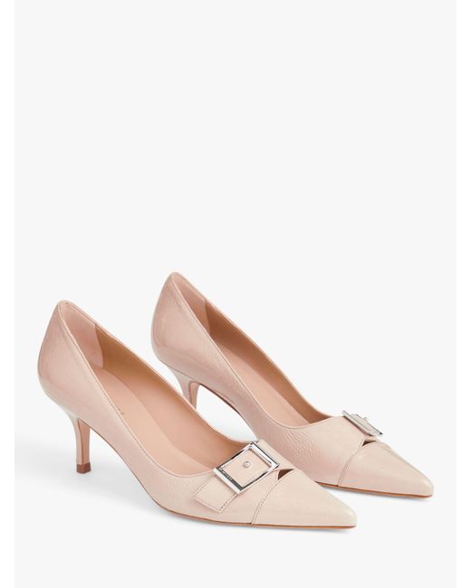 L.K.Bennett Pink Billie Nappa Leather Pointed Court Shoes