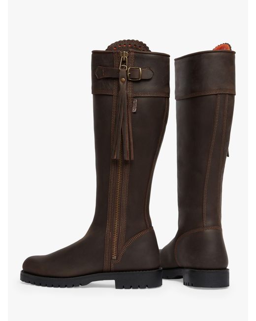 Penelope Chilvers Stand Wide Calf Fit Tassel Knee Boots in Brown | Lyst UK