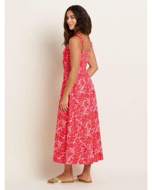 Brakeburn Red Josie Floral Print Maxi Dress