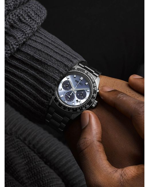 Seiko White Ssc935p1 Prospex Crystal Trophy Speedtimer Solar Chronograph Bracelet Strap Watch for men