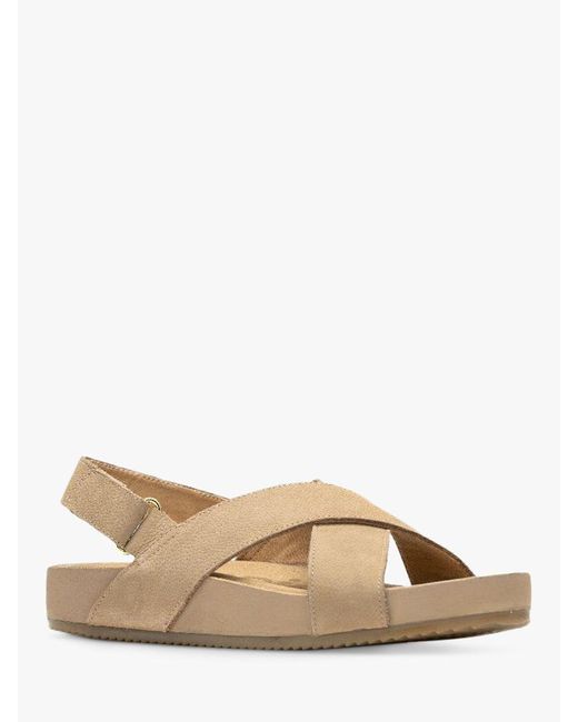 Hush Puppies Natural Mylah Leather Slingback Sandals