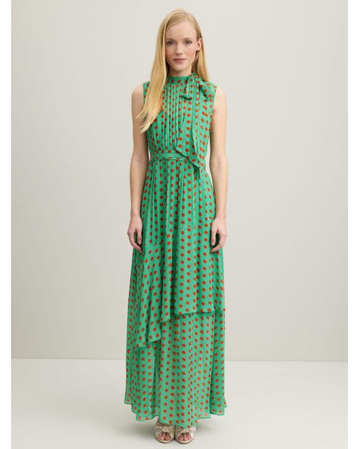 L.K.Bennett Green Royal Ascot Robyn Silk Blend Maxi Dress