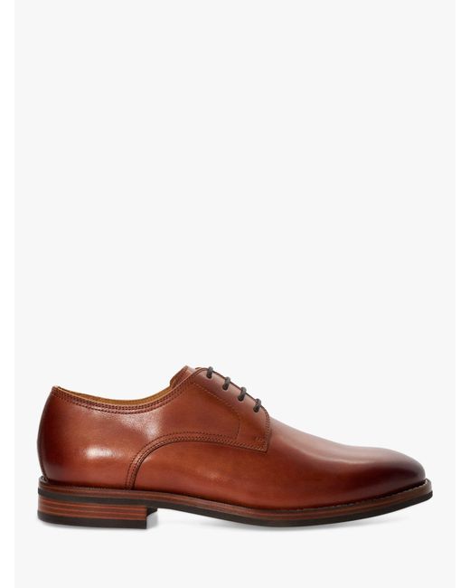 Dune Brown Sinclairs Lace Up Gibson Shoes for men