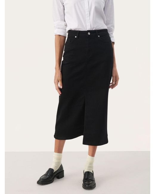 Part Two Black Dilin Classic Fit Midi Skirt