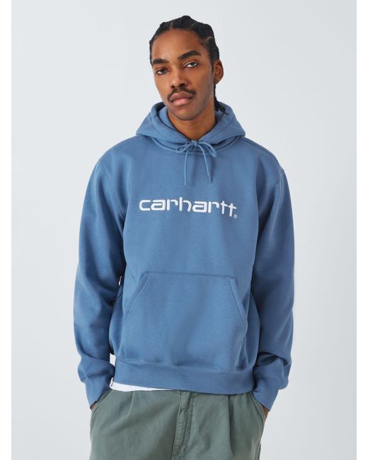 Carhartt Blue Logo Hoodie for men