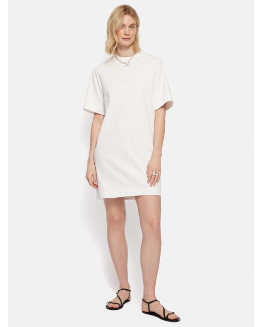 Jigsaw White Riley Cotton T-shirt Dress