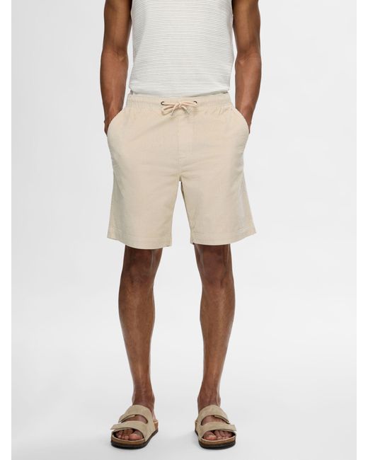 SELECTED Natural Corduroy Shorts for men