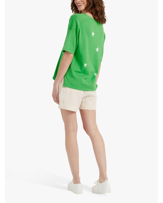 Chinti & Parker Green Cotton Star T-shirt