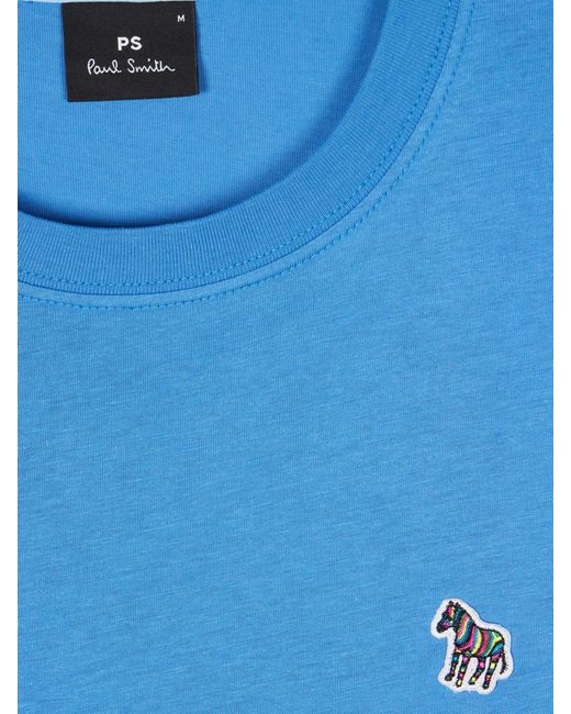 Paul Smith Blue Short Sleeve Zebra T-shirt for men