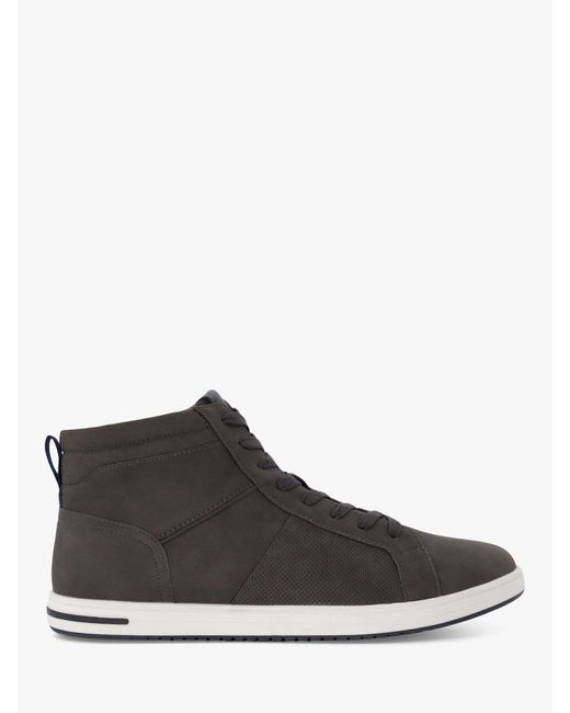 Dune Gray Sezzy Suedette Hi-top Trainers for men