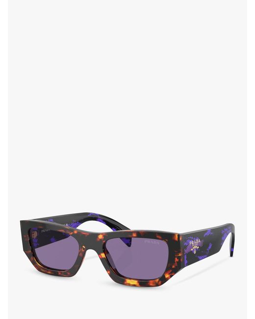 Prada Purple Pr A01s Rectangular Sunglasses