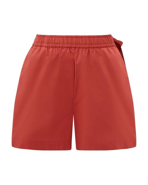 Great Plains Red Crisp Cotton Shorts