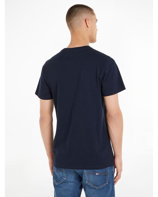 Tommy Hilfiger Blue Tommy Jeans Slim Essential Flag T-shirt for men