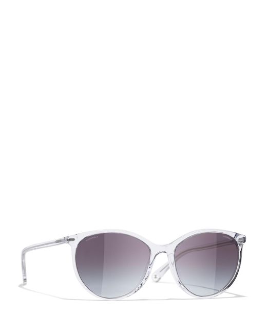 Chanel Multicolor Oval Sunglasses Ch5448 Clear/blue Gradient