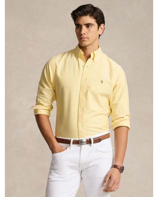 Ralph Lauren Natural Custom Fit Oxford Shirt for men