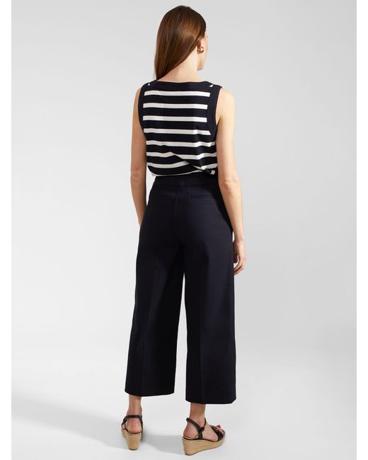 Hobbs Blue Simone Cropped Trousers
