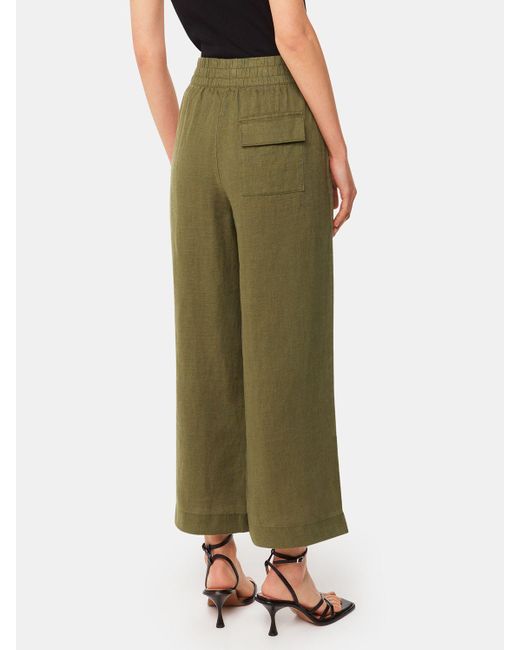 Whistles Green Linen Pocket Trousers
