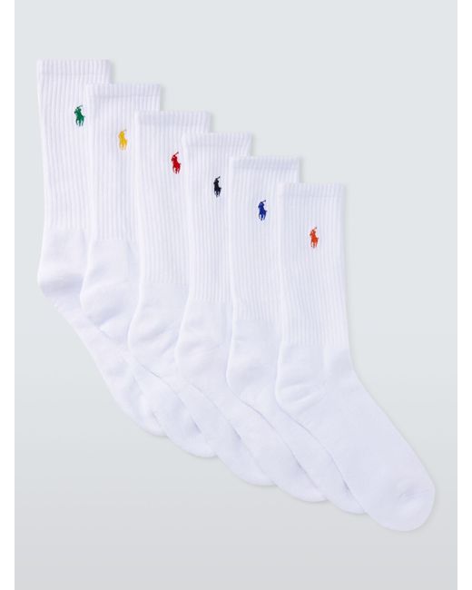 Ralph Lauren White Crew Socks for men